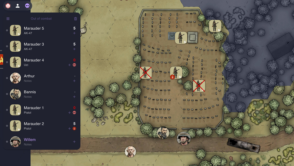 Combat Tracker header